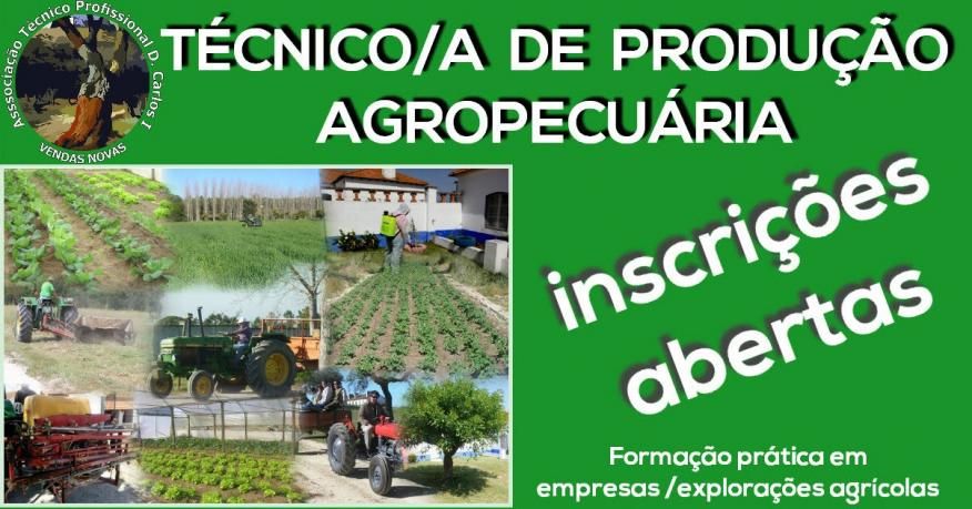 T&eacute;cnico/a de Produ&ccedil;&atilde;o Agropecu&aacute;ria: Inscri&ccedil;&otilde;es Abertas