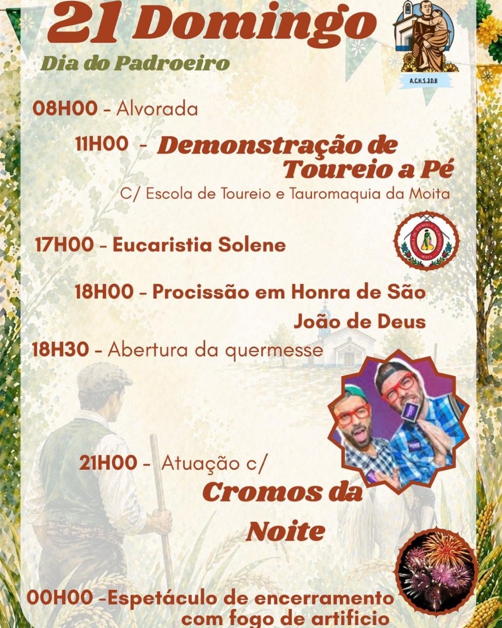 Festas de S&atilde;o Jo&atilde;o de Deus 2026 - DOMINGO